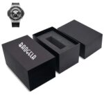 5 PCS BAOGELA Paper + Sponge Square Watch Packaging Box Caja de regalo de reloj negro, tamaño: 12.1 x 7.6 x 6.8cm
