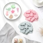 6 uds 3D creativo organismo oceánico en forma de molde de pastel de silicona para hornear molde de cubitos de hielo de Chocolate, Ocean Organism Shape(Pink) - Imagen 3