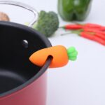 6 PCS Silicona Zanahoria Olla Tapa Dispositivo anti-desbordamiento elevado Dispositivo de utilidad de cocina