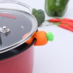 6 PCS Silicona Zanahoria Olla Tapa Dispositivo anti-desbordamiento elevado Dispositivo de utilidad de cocina - Imagen 4