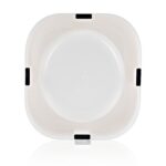 Bebedero automático lavable extraíble transparente para mascotas con caja de comida de acero inoxidable, Single Bowl (Pink) - Imagen 3