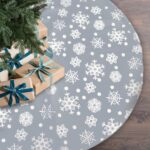 Decoraciones navideñas Falda de árbol de copo de nieve Accesorios para árboles de Navidad Decoración