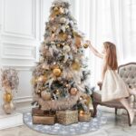 Decoraciones navideñas Falda de árbol de copo de nieve Accesorios para árboles de Navidad Decoración - Imagen 5