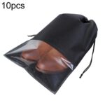 30 PCS Zapatillas no tejidas Zapatos de bolsillo con cordón Bolsa de embalaje transparente a prueba de polvo Color aleatorio, 270x360MM