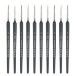 WeiZhuang-pluma de línea de gancho, pintura pintada a mano, acuarela, Lobo, menta, línea de gancho, pincel de línea fina de trazo de pintura, 10 PCS 2 Dark Blue