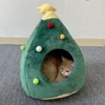 Árbol de Navidad Casa para mascotas Suministros cálidos para mascotas de invierno, S