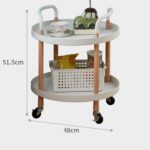 Carro móvil de lujo, estante sencillo para juego de té, almacenamiento en sala de estar, cocina, Two Layers - Imagen 3