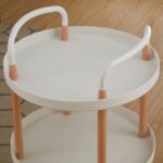 Carro móvil de lujo, estante sencillo para juego de té, almacenamiento en sala de estar, cocina, Two Layers - Imagen 4