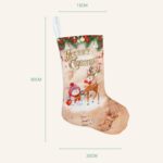 Bolsa de regalo de decoración navideña con colgante de medias navideñas de 3 piezas, Deer - Imagen 4