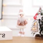 4 PCS Decoraciones navideñas Muñeca navideña creativa Colgante Mini muñeca, Old Man - Imagen 2