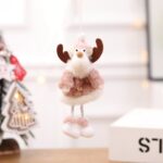 4 PCS Decoraciones navideñas Muñeca navideña creativa Colgante Mini muñeca, Elk