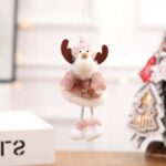 4 PCS Decoraciones navideñas Muñeca navideña creativa Colgante Mini muñeca, Elk - Imagen 2