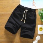 Pantalones cortos casuales sueltos de lino y algodón de cinco puntos, XXXXL