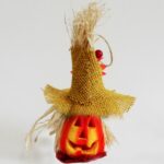 2 piezas de decoración de barra de espuma brillante hueca con linterna de calabaza de Halloween, Yellow Hat, Green Hat - Imagen 2