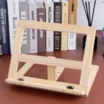 Estante de lectura de madera para niños, soporte para cuaderno, soporte para libros antimiopía, Log iron Clip, Log Wood Clip - Imagen 5