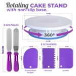 Juego de plato giratorio para pasteles, mesa decorativa, boca, bolsa de silicona, combinación DIY para hornear, 60 PCS/Set - Imagen 2