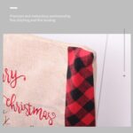 Funda de asiento de decoración navideña, funda de asiento para el hogar artesanal de lino, Plaid Car - Imagen 4