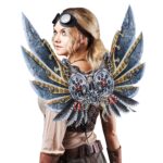 Disfraz de Carnaval de Halloween para niños y adultos, alas decorativas Punk mecánicas, Adult