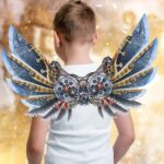 Disfraz de Carnaval de Halloween para niños y adultos, alas decorativas Punk mecánicas, Child