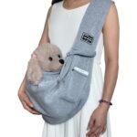 Bolsa de viaje para mascotas Bolsa de hombro tipo mensajero de algodón, Gray