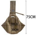 Bolsa de viaje para mascotas Bolsa de hombro tipo mensajero de algodón, Gray - Imagen 5