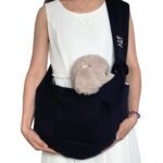 Bolsa de viaje para mascotas Bolsa de hombro tipo mensajero de algodón, Dark blue
