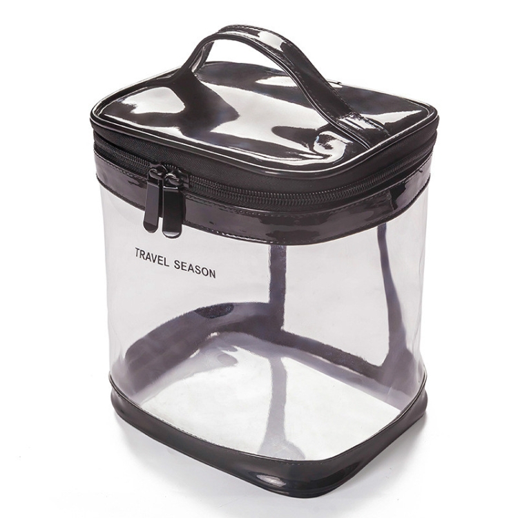 TBD0462588001.jpg Bolsa de cosméticos transparente impermeable de viaje de 2 uds bolsa de almacenamiento de lavado multifuncional antiarrugas y sin olores, Black Cylinder - Imagen 1