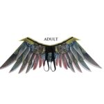 Accesorios de vestir para escenario de Carnaval de Halloween, alas de hoja Punk para adultos y niños, Adult - Imagen 2