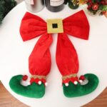 Adornos de pie de elfo, árbol de Navidad, arco, botas de elfo, colgante, diseño de atmósfera de Hotel - Imagen 2