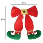 Adornos de pie de elfo, árbol de Navidad, arco, botas de elfo, colgante, diseño de atmósfera de Hotel - Imagen 3