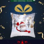 Funda de almohada navideña para sofá, funda de almohada de piel de melocotón con dibujos animados para sala de estar y dormitorio, 3 uds., sin núcleo de almohada - Imagen 3