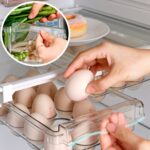 Caja de almacenamiento para refrigerador tipo cajonera, caja cuadrada multifuncional para conservación de alimentos para el hogar, 2 Egg Box - Imagen 4