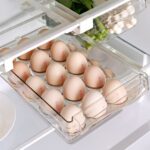 Caja de almacenamiento para refrigerador tipo cajonera, caja cuadrada multifuncional para conservación de alimentos para el hogar, 2 Egg Box - Imagen 5