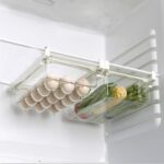 Caja de almacenamiento para refrigerador tipo cajonera, caja cuadrada multifuncional para conservación de alimentos para el hogar, 1 Egg Box + 1 Fresh Box