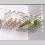 Caja de almacenamiento para refrigerador tipo cajonera, caja cuadrada multifuncional para conservación de alimentos para el hogar, 1 Box Without Hook - Imagen 4