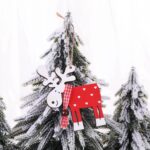 10 piezas de decoraciones navideñas colgantes de alce de árbol de Navidad