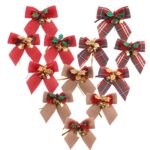 Arco de Navidad de 15 piezas con campanas de hierro Corona de Navidad Decoraciones para árboles de Navidad, entrega de estilo aleatorio