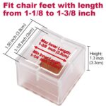 2 uds. Tapas cuadradas para patas de sillas, almohadillas protectoras de pies de PVC, cubiertas para mesas y muebles, 56-62mm - Imagen 2