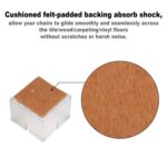 2 uds. Tapas cuadradas para patas de sillas, almohadillas protectoras de pies de PVC, cubiertas para mesas y muebles, 56-62mm - Imagen 4
