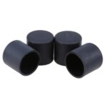 100 Uds protectores de pies de silla de plástico negro antideslizante patas de muebles tapa de Base de mesa cubierta protectora de suelo, 16mm - Imagen 3