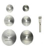 7 unids/set amoladora eléctrica hoja de sierra de acero de alta velocidad hoja de sierra para carpintería pieza de corte de acero de alta velocidad, 11026