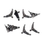 10 PCS Caja de regalo de joyería de bronce antiguo Caja de madera Pies decorativos Protector de esquina de pierna - Imagen 4
