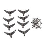 10 PCS Caja de regalo de joyería de bronce antiguo Caja de madera Pies decorativos Protector de esquina de pierna - Imagen 5