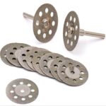 Accesorios de amoladora eléctrica de hoja de sierra de Jade con Chip de corte de esmeril de 8 agujeros, 10 Saw Blade 2 Connecting rod 30MM