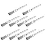 Cepillo de pulido de descalcificación de Metal, cepillo de alambre de 10 Uds. Para eliminar la capa de óxido, cepillo de pulido plano, Pen Shape 3×8MM