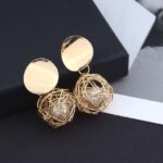 Pendientes geométricos de bola para mujer Pendientes colgantes Pendientes colgantes