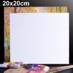 Pintura acrílica al óleo, lienzo cuadrado en blanco blanco, marco de tablero de madera, Board Frame, 20x20cm