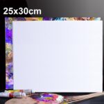 Pintura acrílica al óleo, lienzo cuadrado en blanco blanco, marco de tablero de madera, Board Frame, 25x30cm