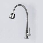 Grifo de cocina, cabezal antisalpicaduras, lavabo, fregadero, grifo giratorio Universal, junta de cobre llena, 304 Cold Water