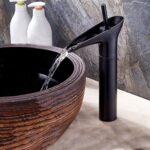 Grifo de baño Lavabo Cascada Grifo frío y caliente, 99529 Black
